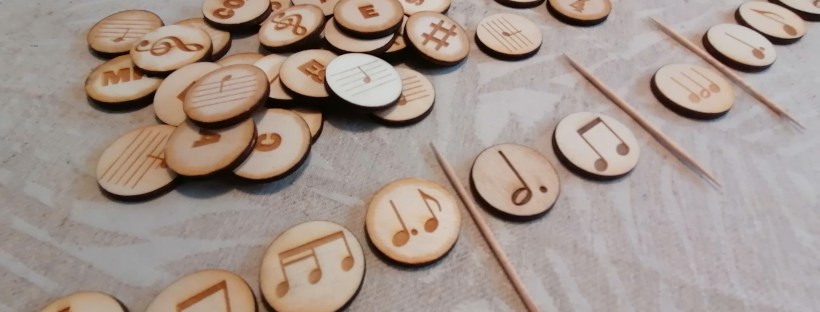 drveni muzički žetoni