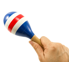 marakas zvečka u ruci